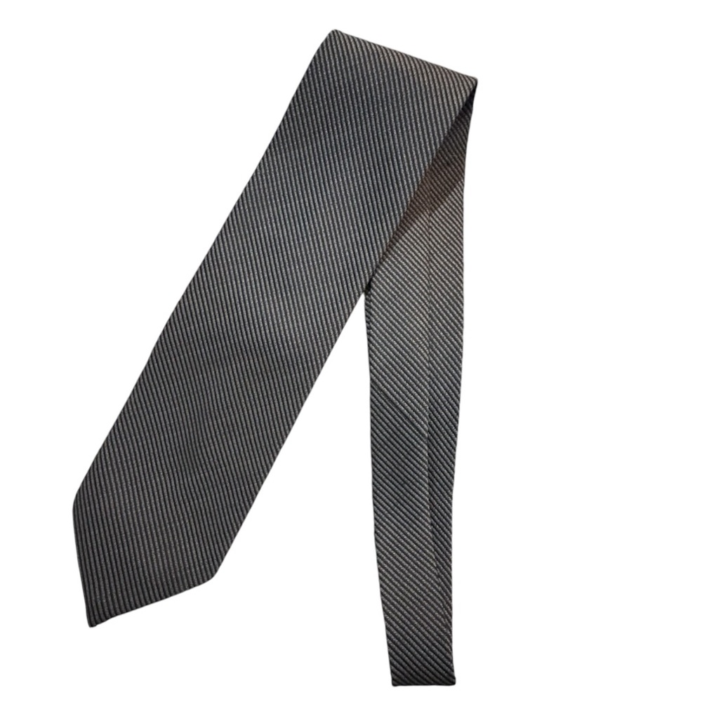 Valentino Garavani Black and White Striped Tie